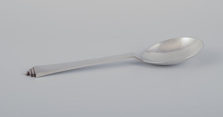 Georg Jensen Pyramid serving spoon in sterling silver. - 2