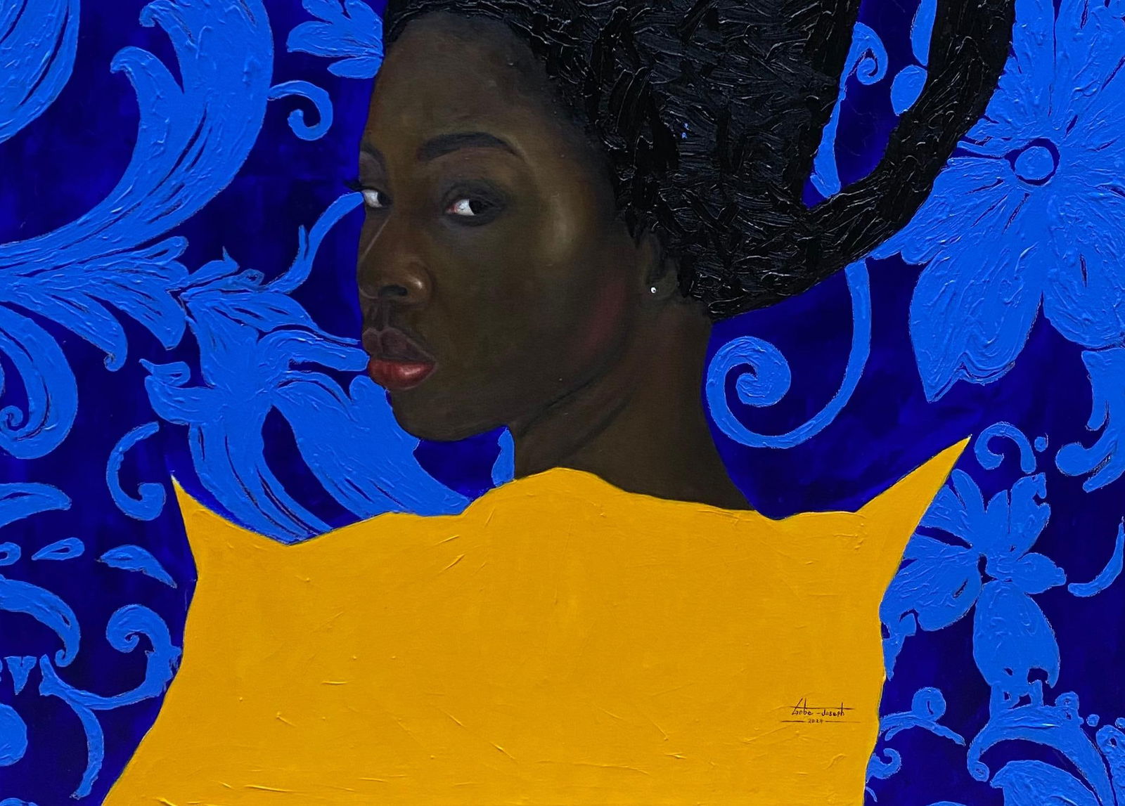 Gobe Joseph, Strong and Bold 3 - 21st Century, Contemporary, Figurative, Women, Fashion, Hair, 2024 - 11