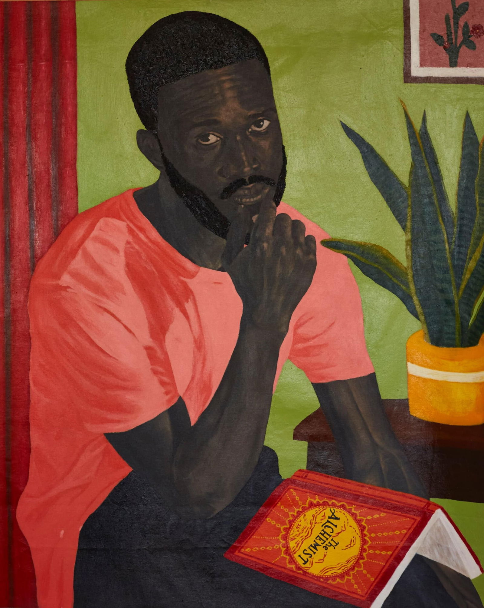 Emmanuel Aderiye, The Alchemist -21st Century, Contemporary, Figurative, Africa Man Reading a Book, - 8