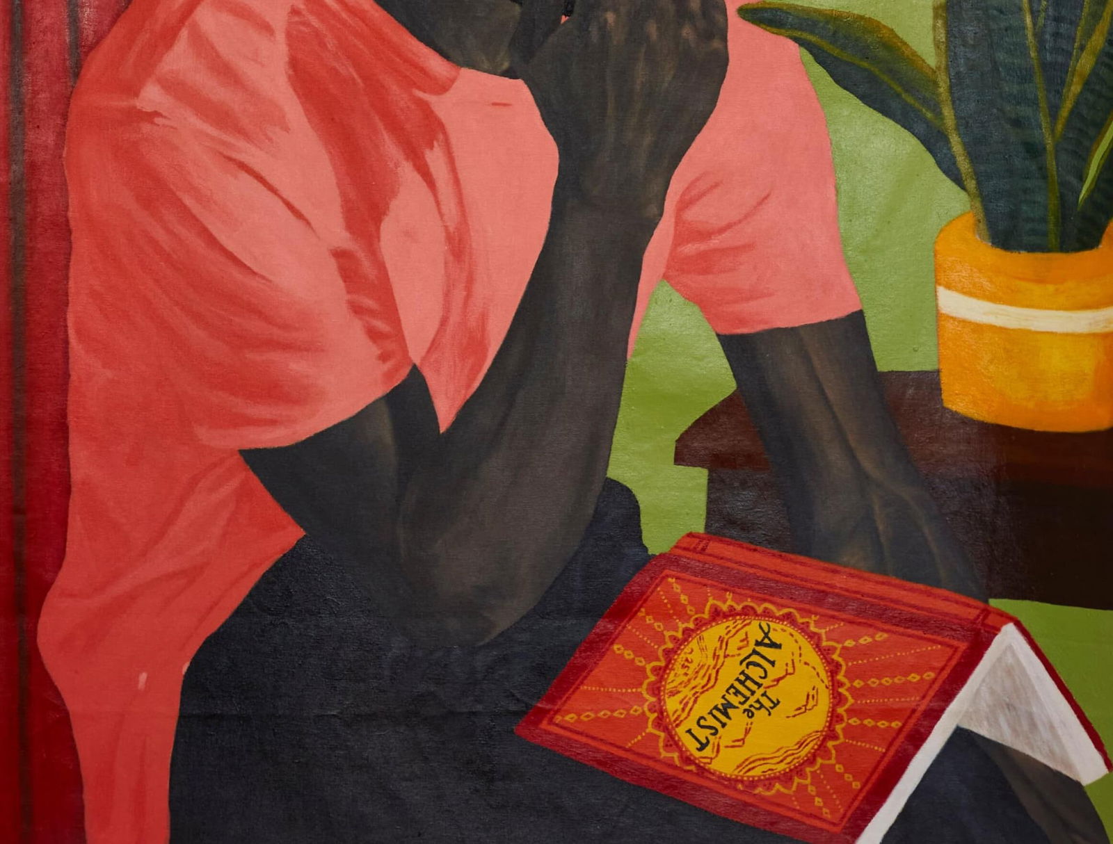 Emmanuel Aderiye, The Alchemist -21st Century, Contemporary, Figurative, Africa Man Reading a Book, - 10