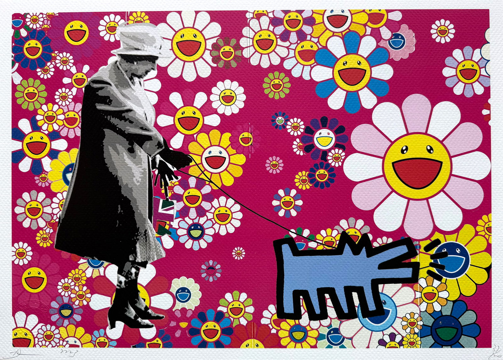 Death NYC Banksy Haring Murakami: Title: Death NYC Banksy Haring MurakamiDate/Period:21st CenturyMaterials: Giclee on Fine art 300 gsm paperSize:17 3/4 x 12 1/2 inchesDescription:Artist: Death NYC, limited edition giclee on paper,