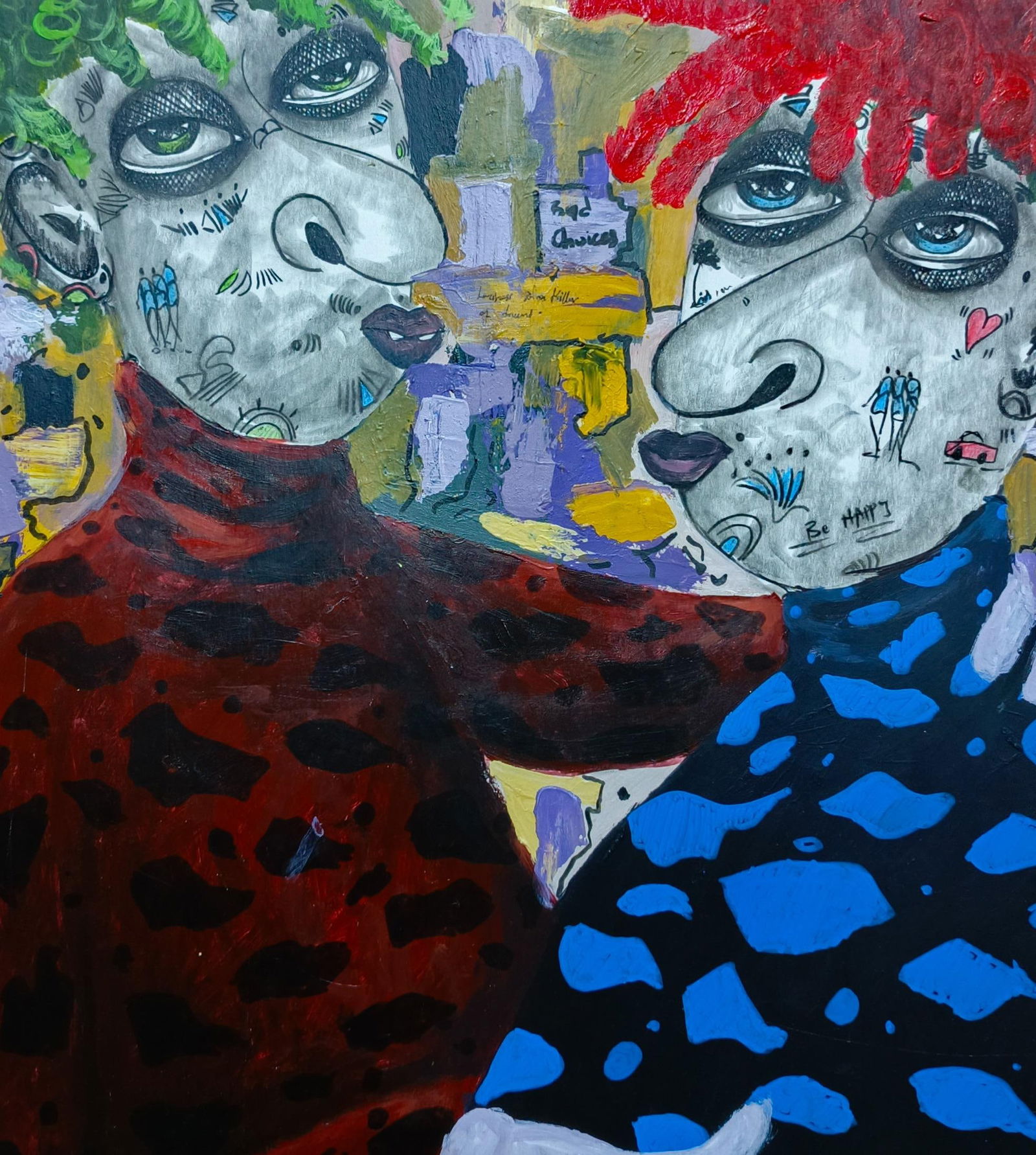 Fredrick Idele, Know This and Know Peace - 21st Century, Contemporary, Neo-Expressionism, People, - 7