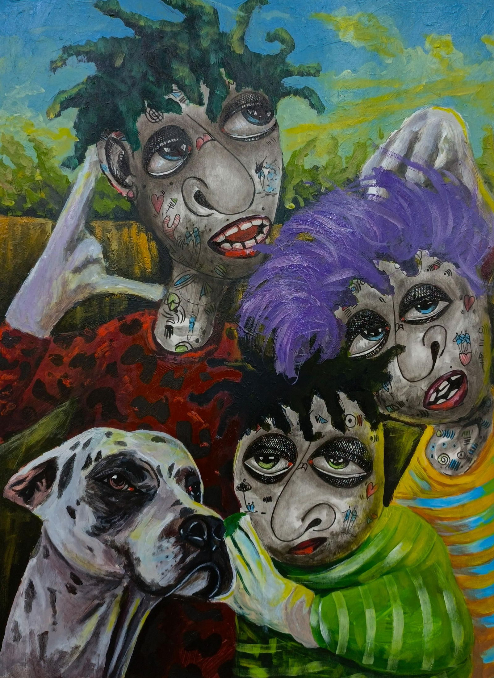 Fredrick Idele, We Dem Boz - 21st Century, Contemporary, Neo-Expressionism, Mixed Media, People, - 8