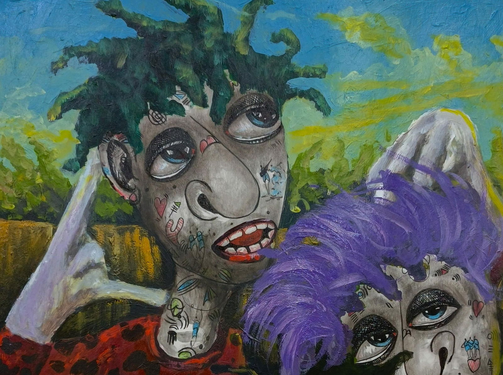 Fredrick Idele, We Dem Boz - 21st Century, Contemporary, Neo-Expressionism, Mixed Media, People, - 9