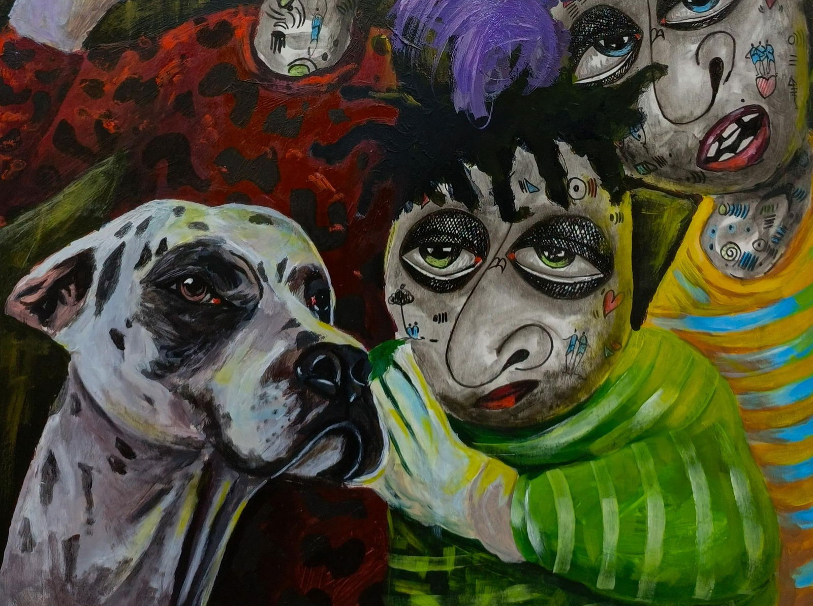 Fredrick Idele, We Dem Boz - 21st Century, Contemporary, Neo-Expressionism, Mixed Media, People, - 10