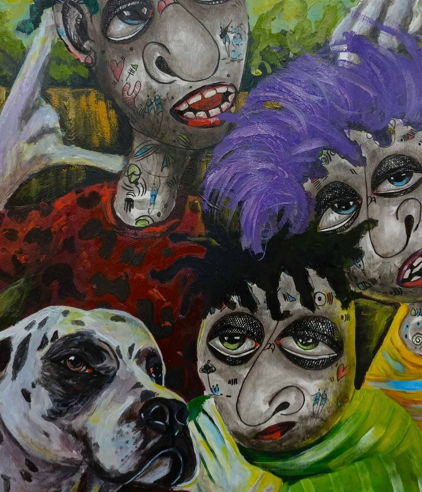 Fredrick Idele, We Dem Boz - 21st Century, Contemporary, Neo-Expressionism, Mixed Media, People, - 11