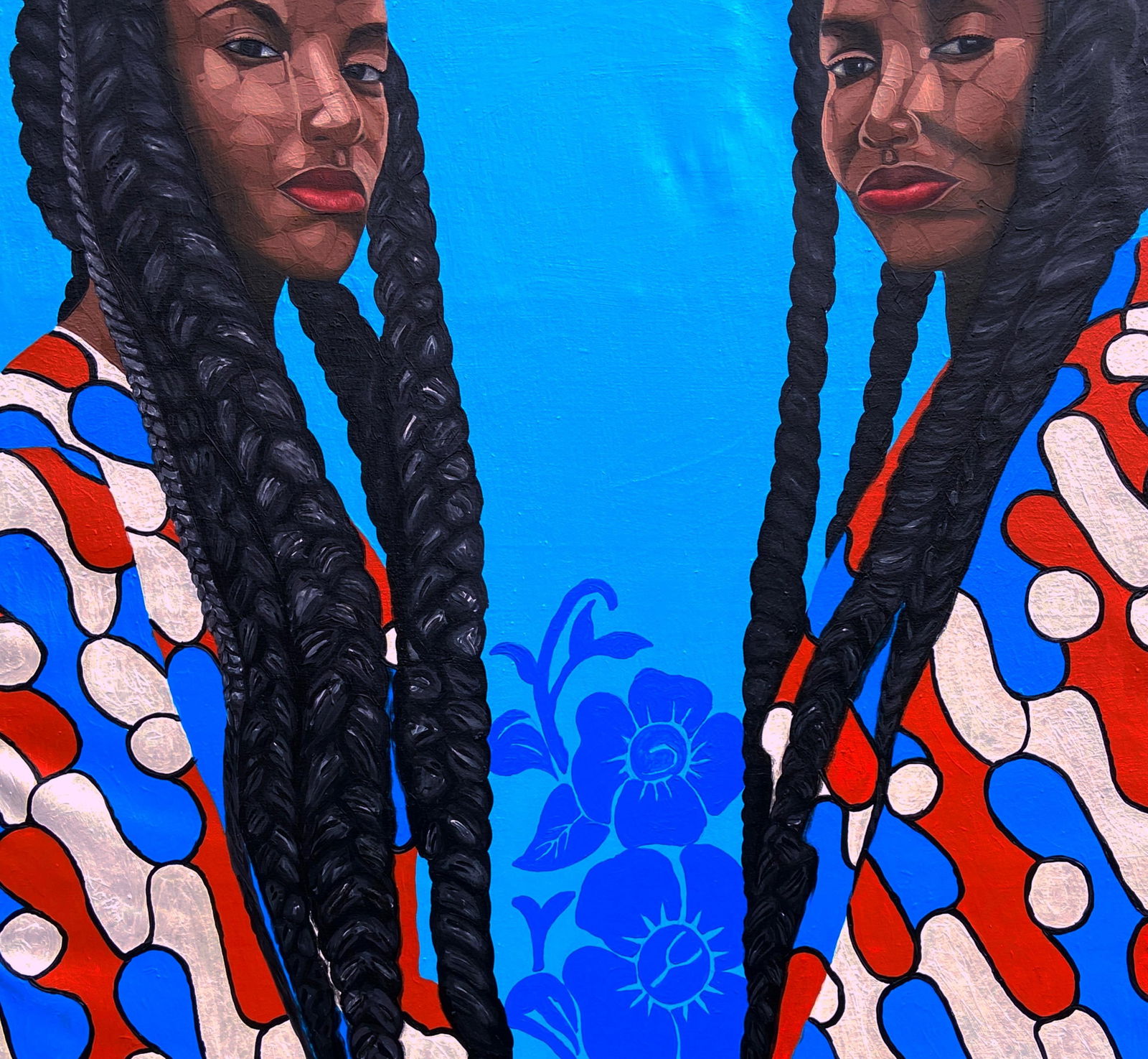 Oyeleye Feranmi, Sisterhood 2 (Love and Strength) - 21st Century, Contemporary, Figurative, Love, - 12