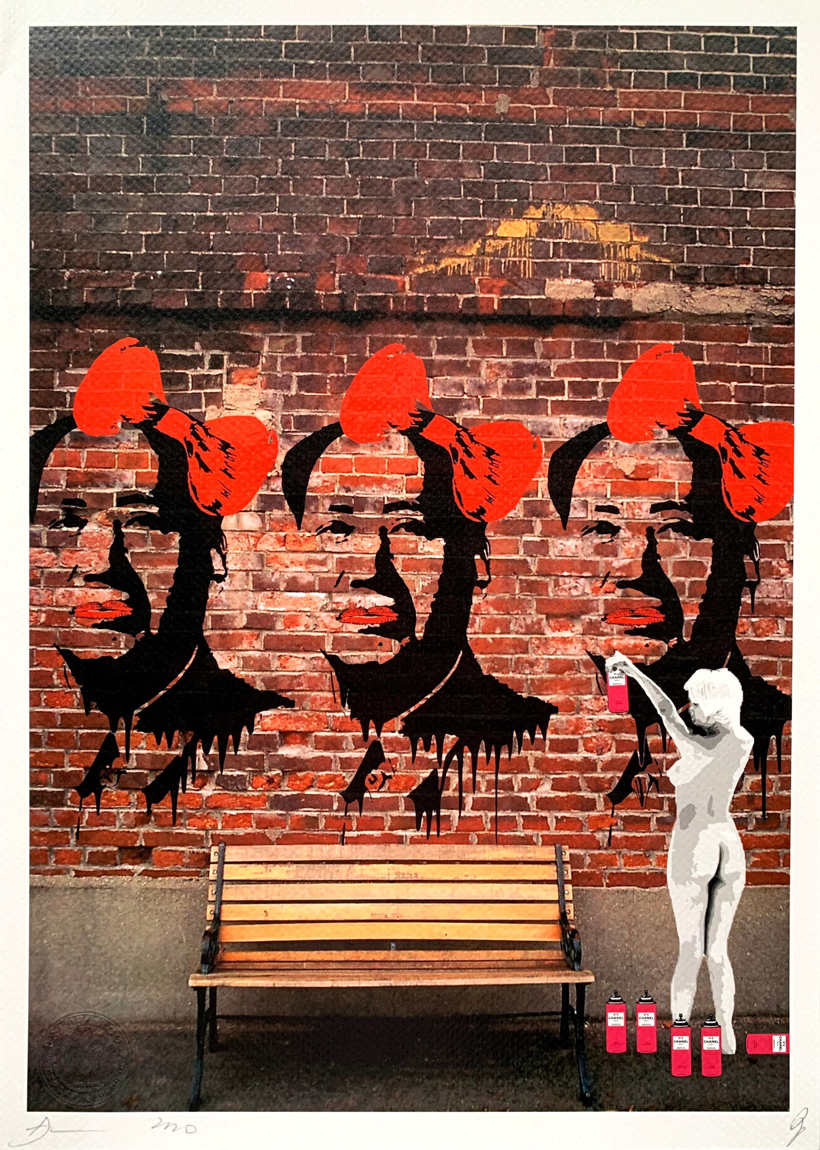 Death NYC Mao: Title: Death NYC Mao Date/Period:21st Century Materials: Giclee on Fine art 300 gsm paper Size:17 3/4 x 12 1/2 inches Description:Artist: Death NYC, limited edition giclee on paper, out of eddition of