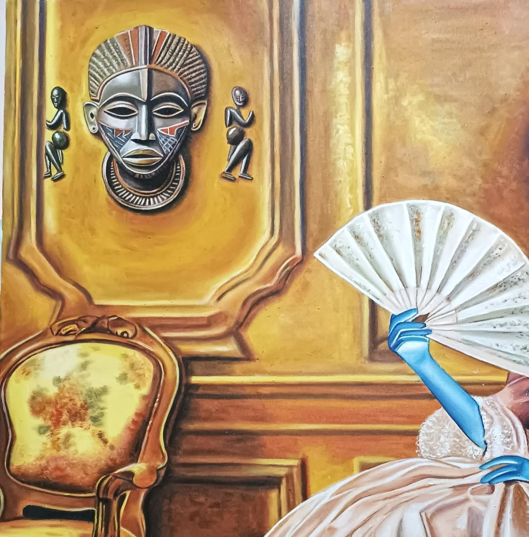 Mayowa Adekile, Soul of Lady Jane - 21st Century, Contemporary, Figurative, African, Women, Cat, - 12