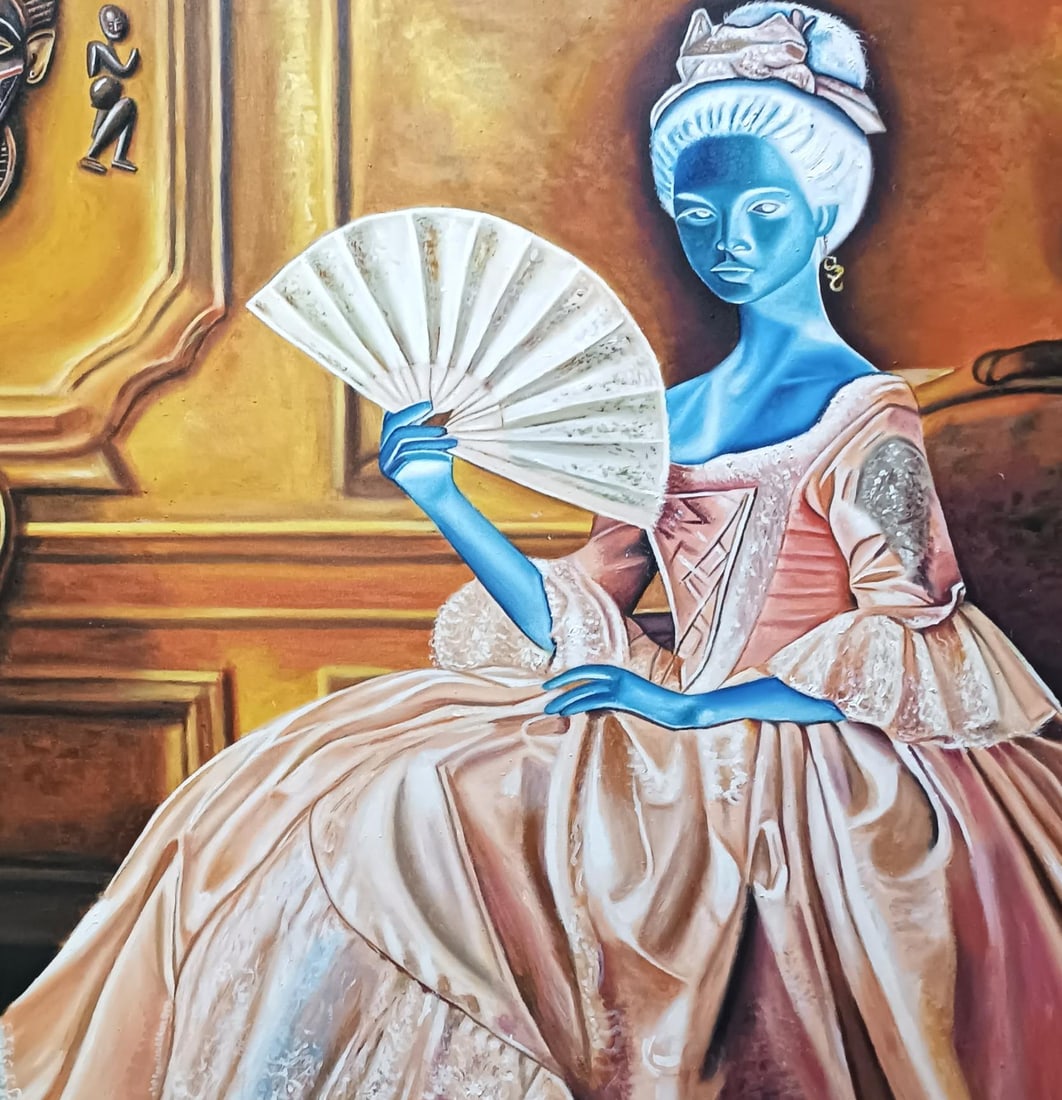 Mayowa Adekile, Soul of Lady Jane - 21st Century, Contemporary, Figurative, African, Women, Cat, - 4