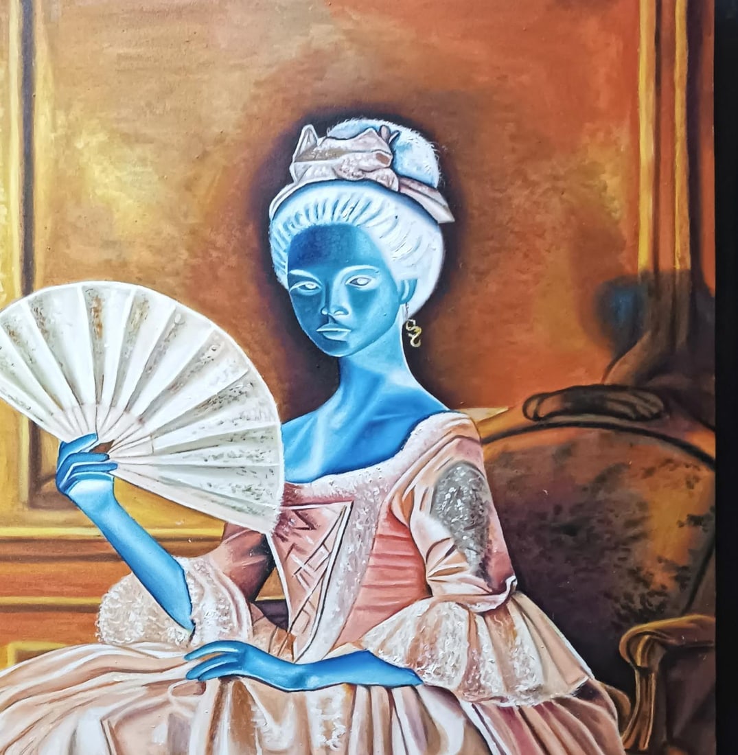 Mayowa Adekile, Soul of Lady Jane - 21st Century, Contemporary, Figurative, African, Women, Cat, - 7