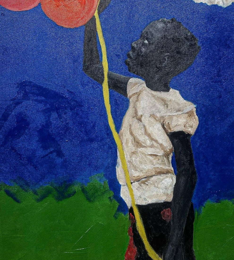 Benjamin Akinsoji, Untitled - 21st Century, Contemporary, Figurative, Children, Africa, Balloons, - 11
