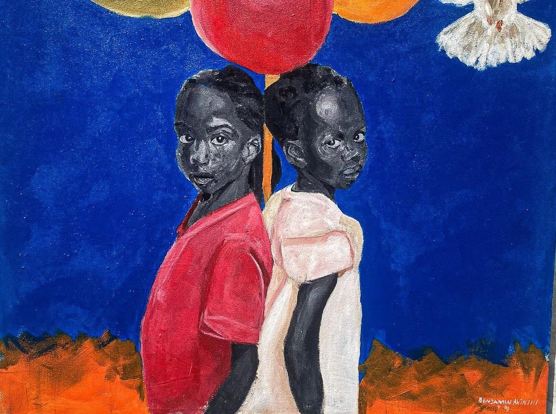 Benjamin Akinsoji, Discover 2 - 21st Century, Contemporary, Figurative, Children, Africa, Balloons, - 2
