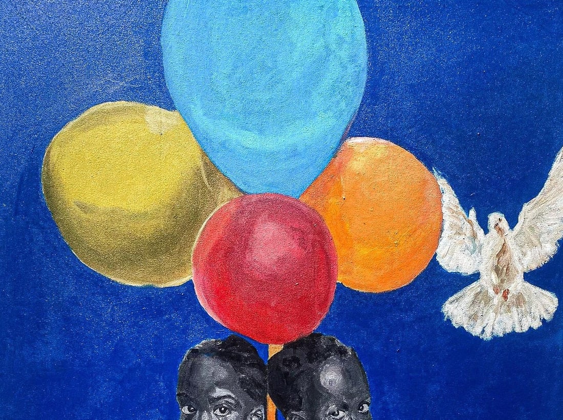 Benjamin Akinsoji, Discover 2 - 21st Century, Contemporary, Figurative, Children, Africa, Balloons, - 5