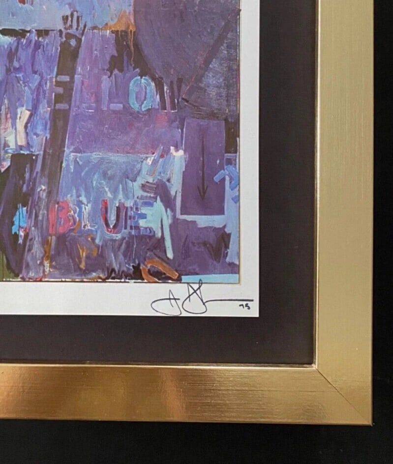 JASPER JOHNS + SIGNED VINTAGE PRINT + NEW FRAME - 2
