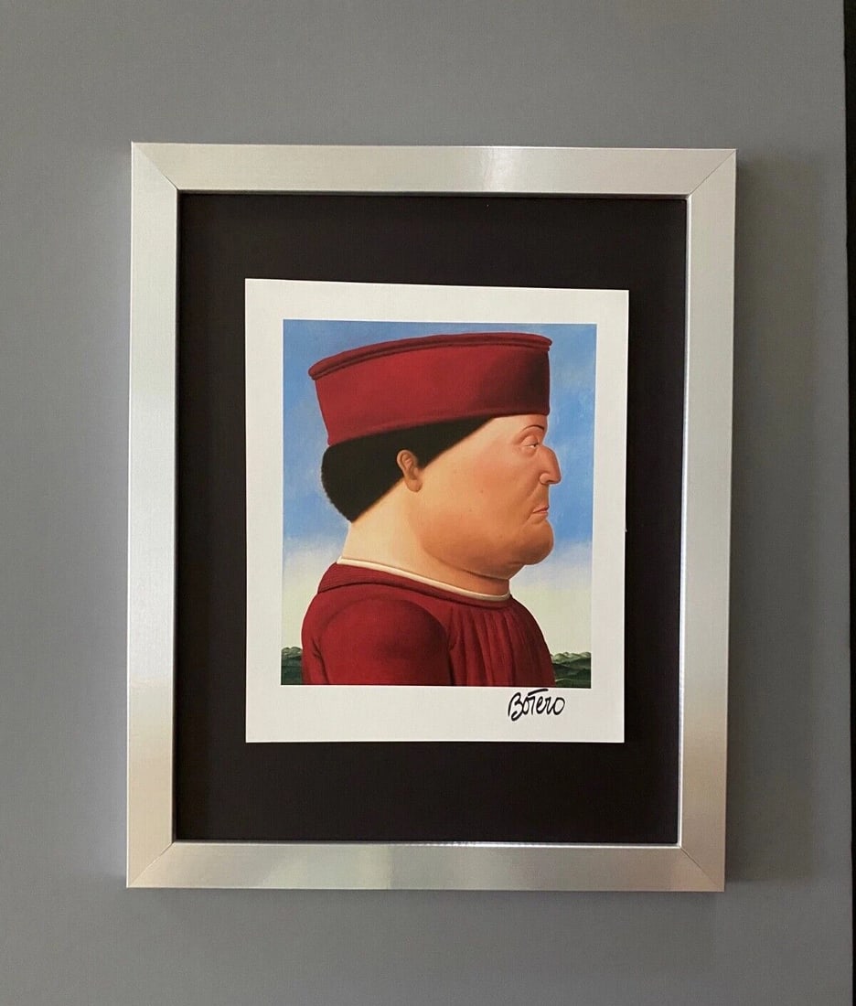 FERNANDO BOTERO + AWESOME SIGNED VINTAGE PRINT + FROM COLOMBIA + IN NEW FRAME!: We have for Sale this FERNANDO BOTERO AWESOME VINTAGE PRINT FACSIMILE SIGNED FULL OF COLOR PRINT SIZE OF THE PRINT: 10 X 8 in FRAME COVERS AN AREA OF 15 X 12 in MOUNTED AND FRAMED EXCELLENT