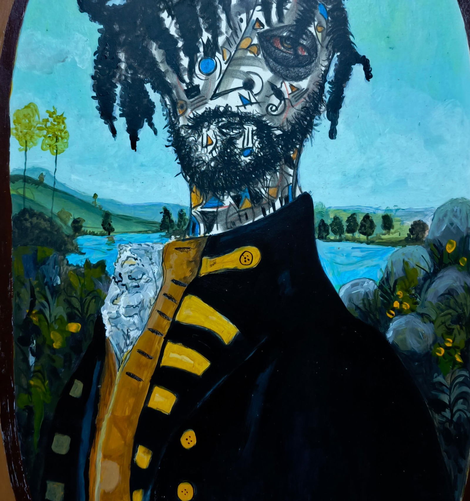 Fredrick Idele, Solitude 1 - 21st Century, Contemporary, Neo-Expressionism, Mixed Media, Africa, - 3