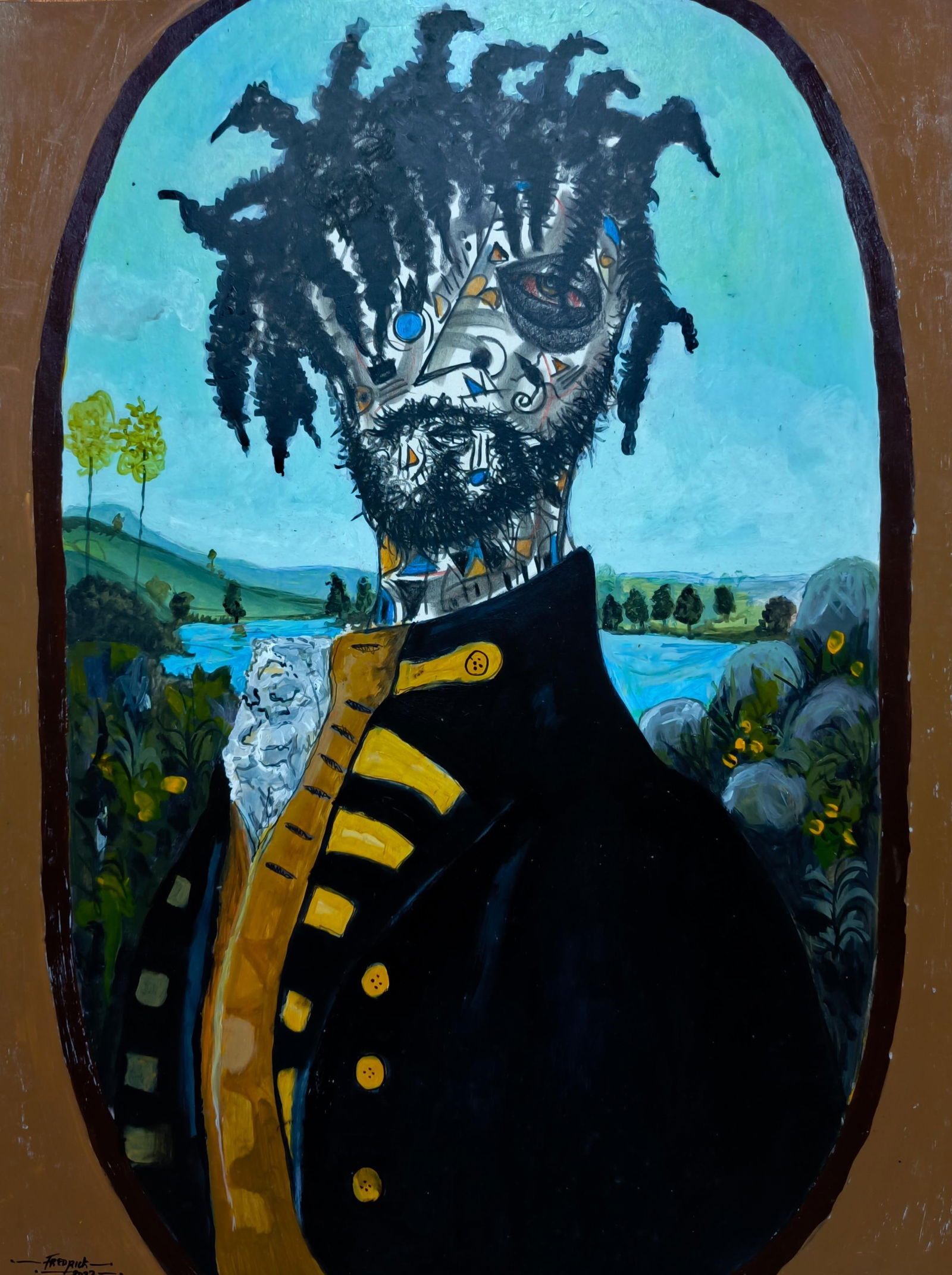 Fredrick Idele, Solitude 1 - 21st Century, Contemporary, Neo-Expressionism, Mixed Media, Africa, - 4