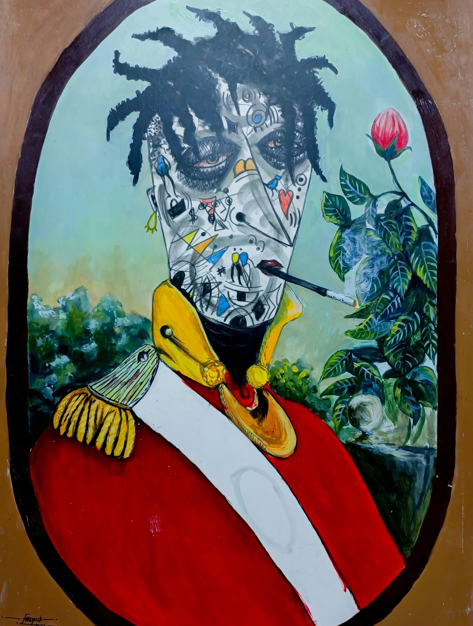 Fredrick Idele, Solitude 2 - 21st Century, Contemporary, Neo-Expressionism, Mixed Media, Africa, - 8