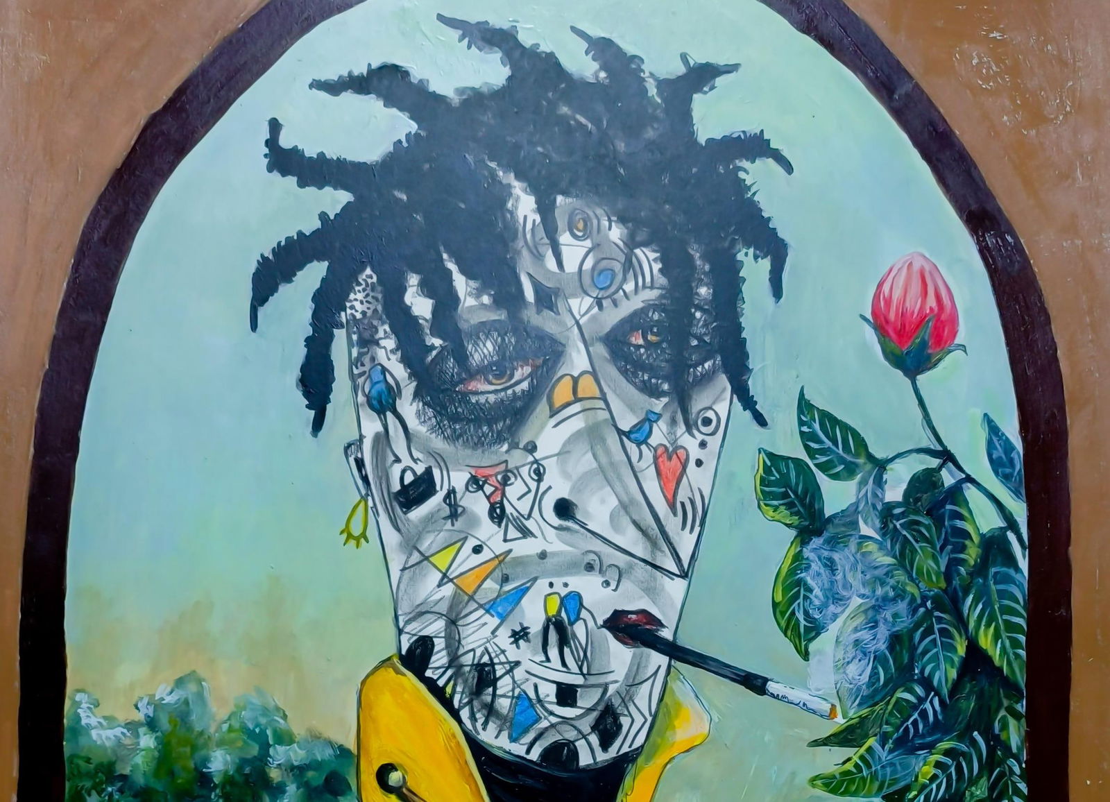 Fredrick Idele, Solitude 2 - 21st Century, Contemporary, Neo-Expressionism, Mixed Media, Africa, - 9