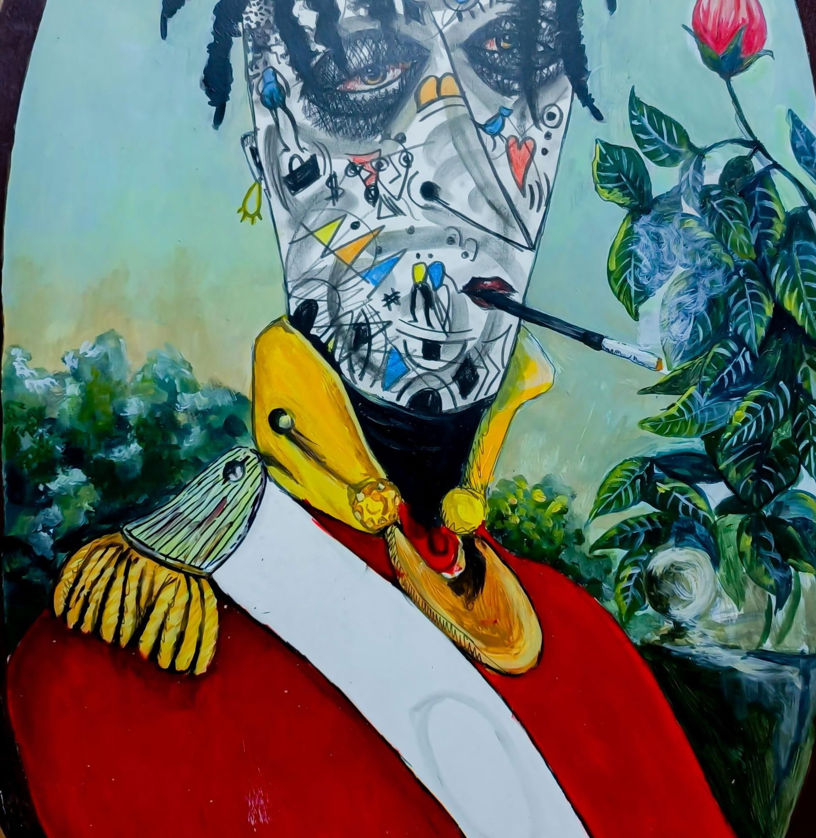 Fredrick Idele, Solitude 2 - 21st Century, Contemporary, Neo-Expressionism, Mixed Media, Africa, - 11