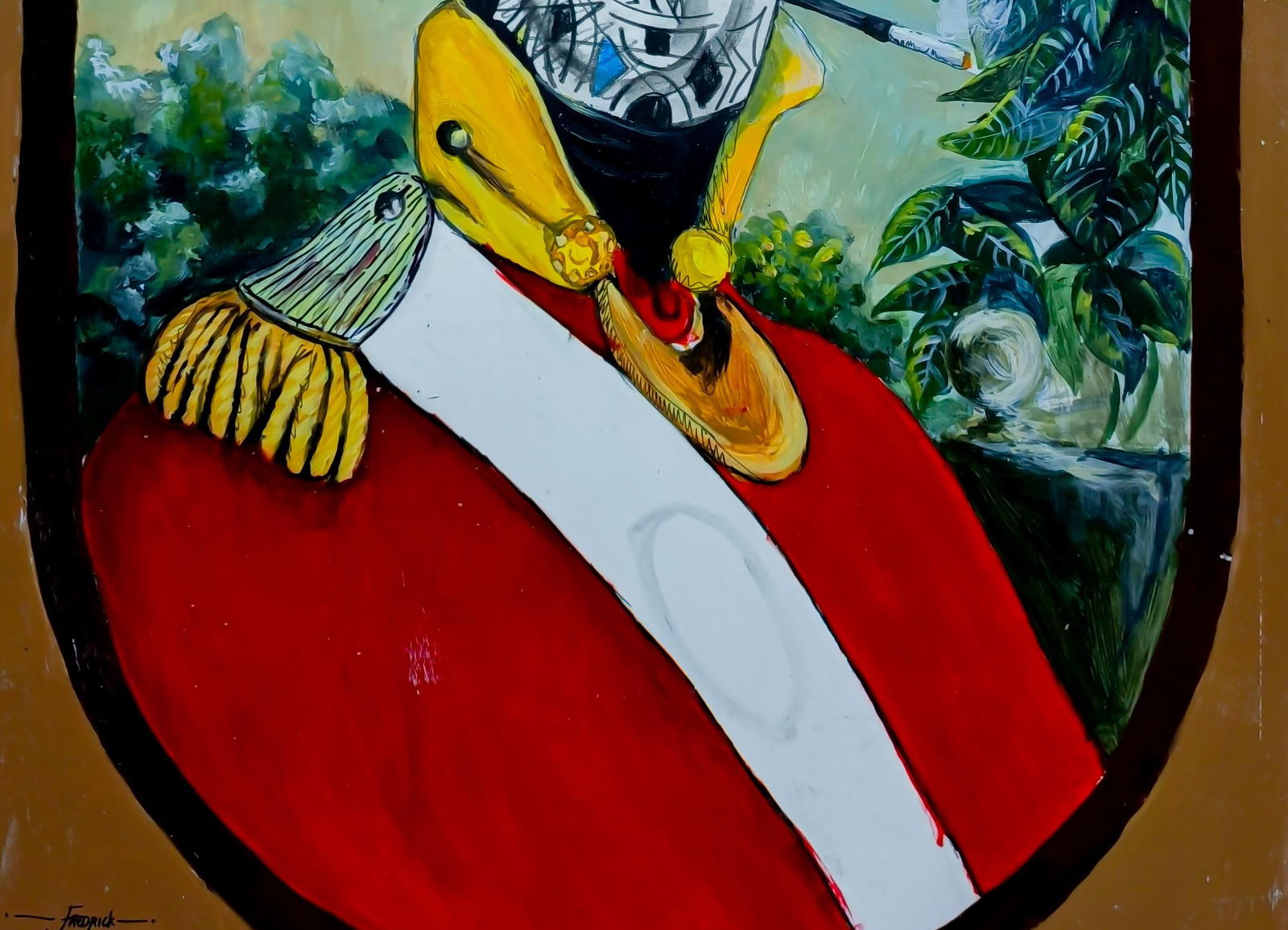 Fredrick Idele, Solitude 2 - 21st Century, Contemporary, Neo-Expressionism, Mixed Media, Africa, - 2