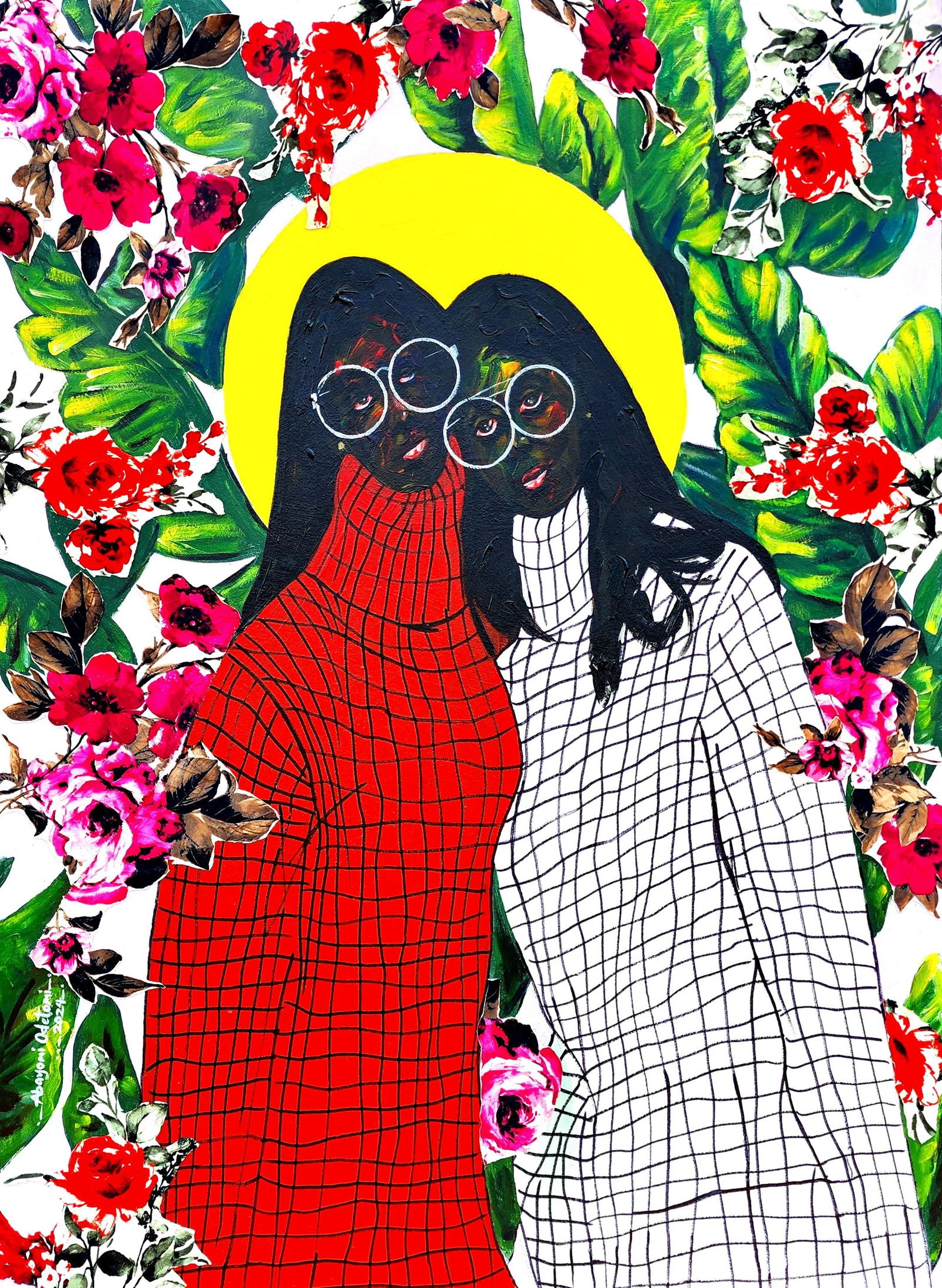 Abayomi Odetomi, Bestty - 21st Century, Contemporary, Figurative, Portrait, Women, Love, Floral, - 9