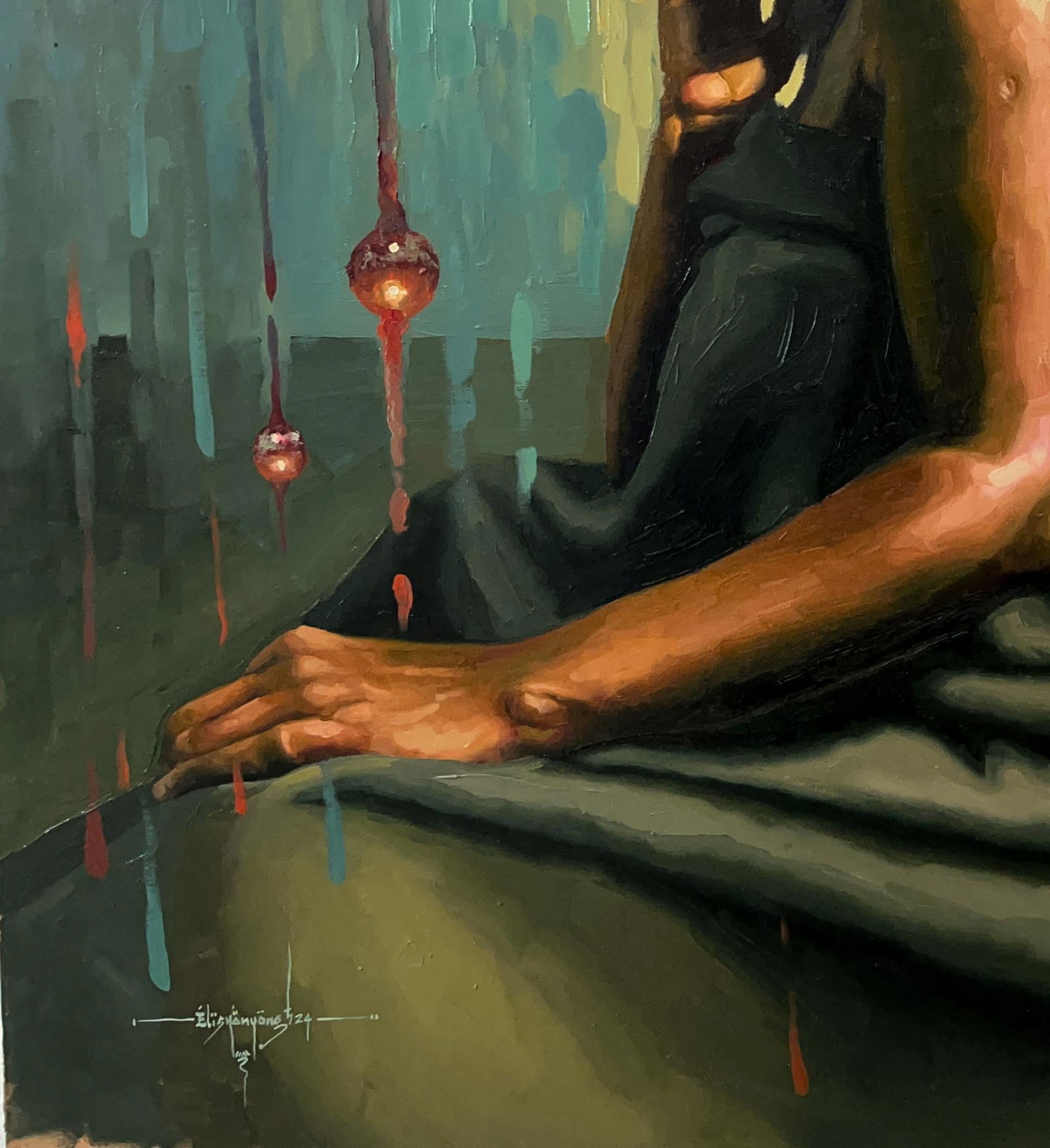 Elisha Nyong, To The One Who Knows 1 - 21st Century, Contemporary, Figurative Portrait, Women, 2024 - 8