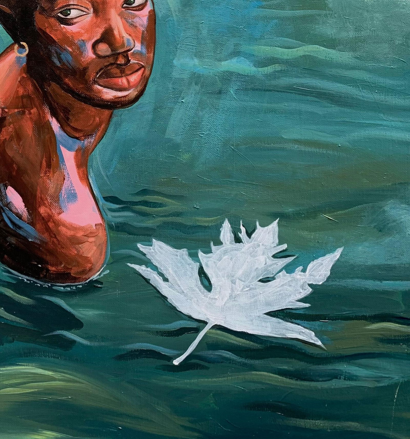 Merenini Williams, God, Look Down - 21st Century, Contemporary, Figurative Portrait, Women, Ocean, - 14