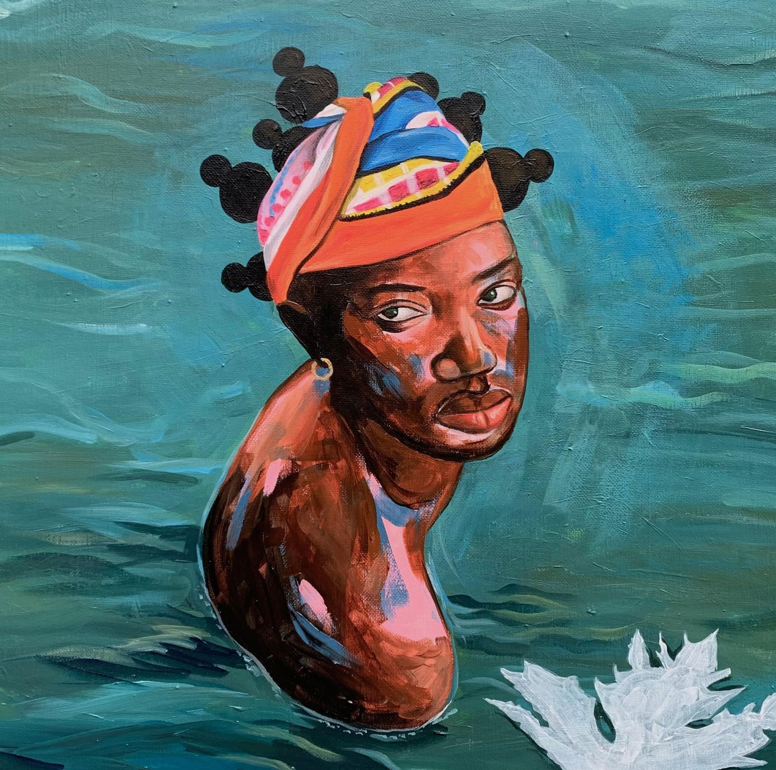Merenini Williams, God, Look Down - 21st Century, Contemporary, Figurative Portrait, Women, Ocean, - 3