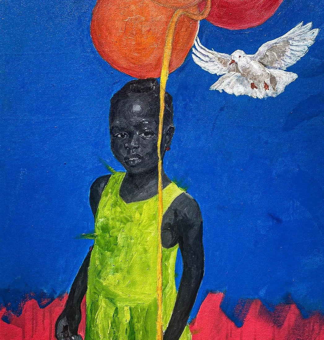 Benjamin Akinsoji, Discover 1 - 21st Century, Contemporary, Figurative, Children, Africa, Balloons, - 11