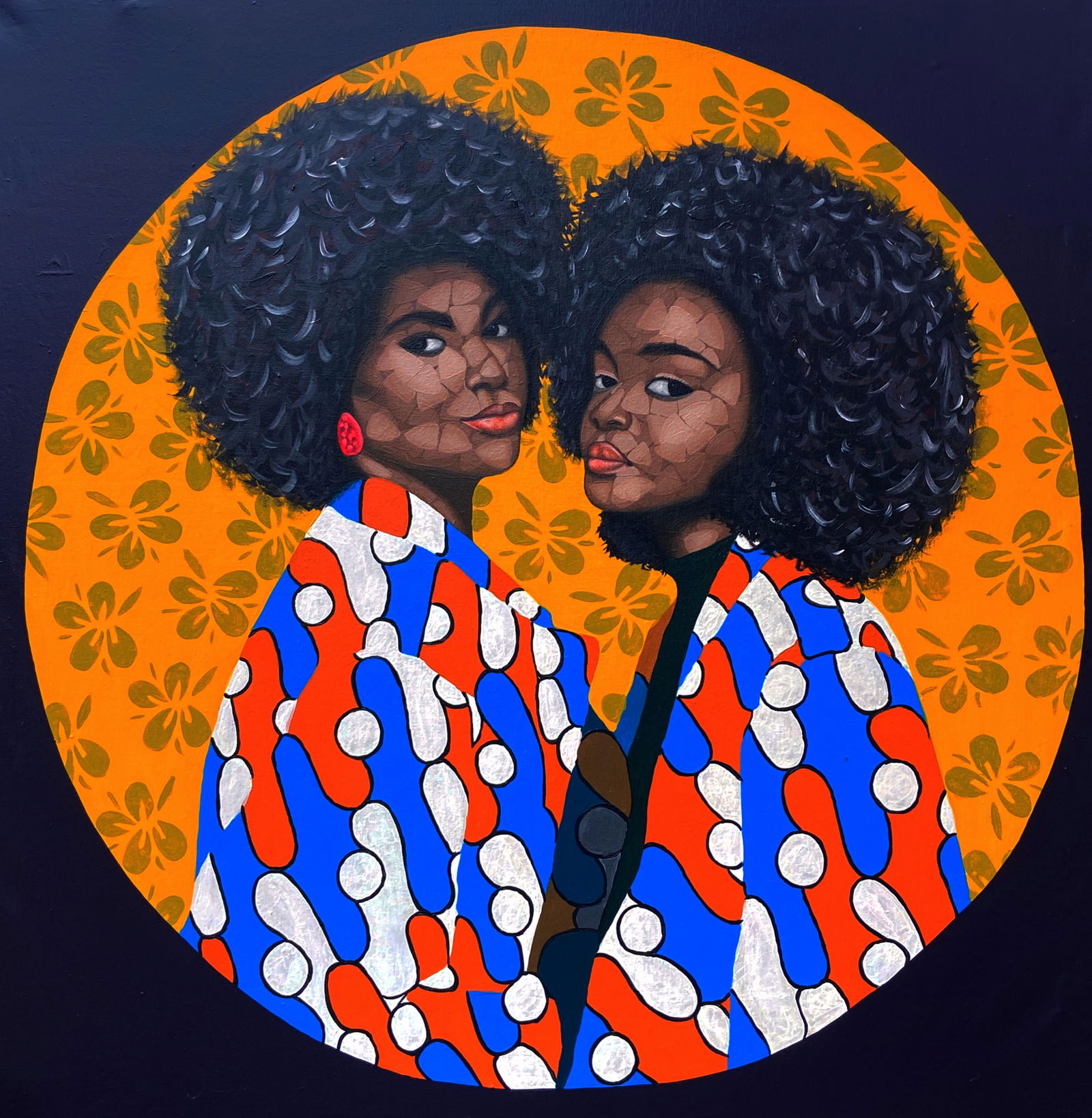 Oyeleye Feranmi, Sisterhood 1 (Love and Strength) - 21st Century, Contemporary, Figurative, Love, - 11
