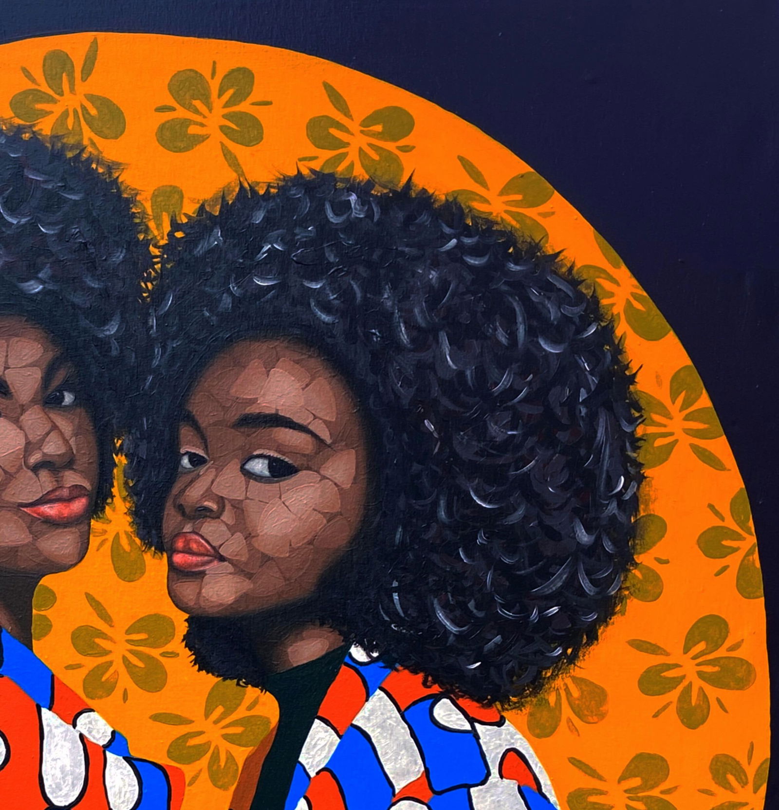 Oyeleye Feranmi, Sisterhood 1 (Love and Strength) - 21st Century, Contemporary, Figurative, Love, - 13