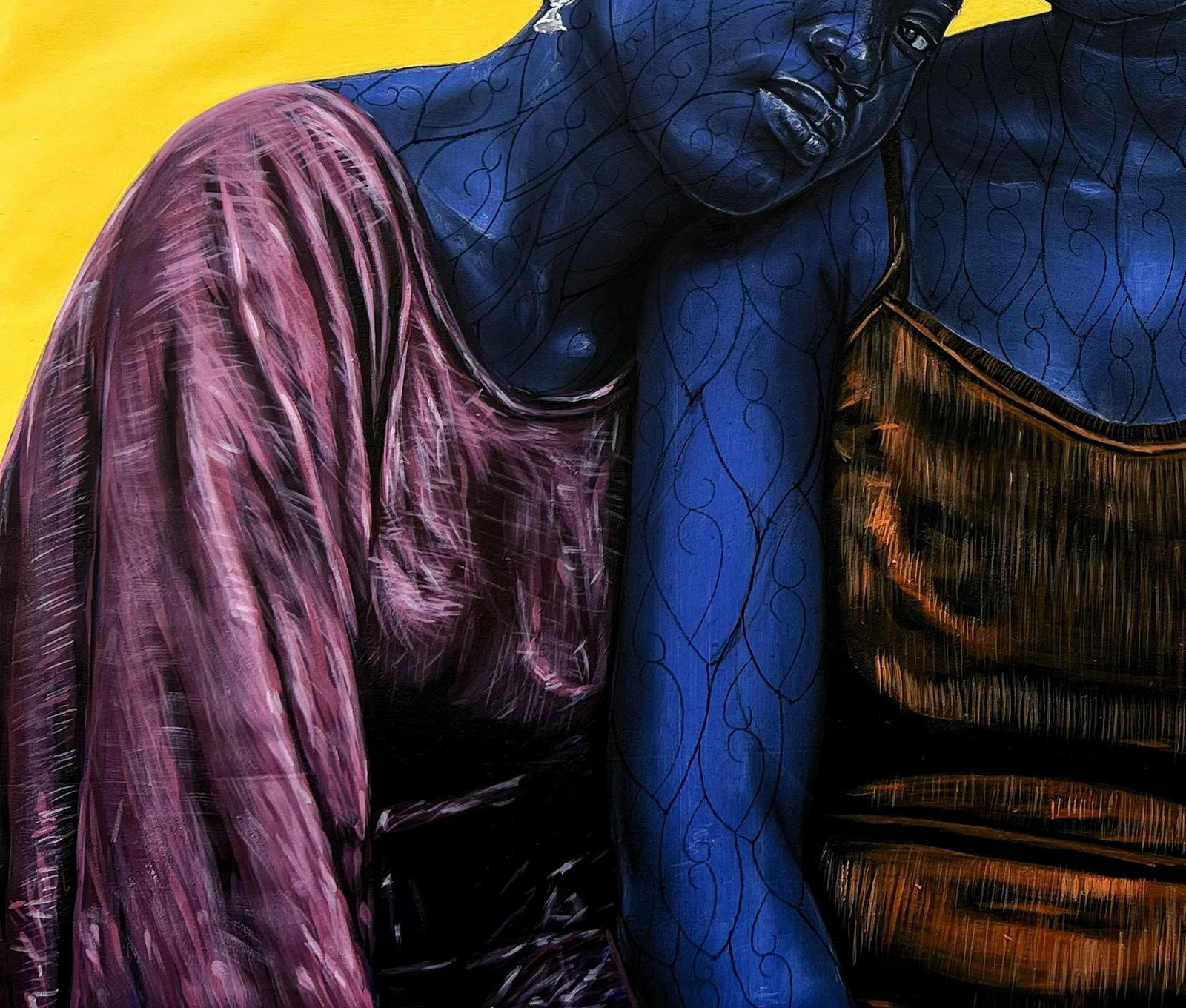 Taiwo Odejinmi, Love Between Friends - 21st Century, Contemporary, Figurative, Portrait, Women, 2024 - 8