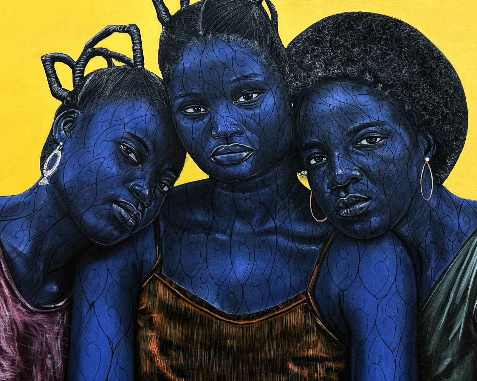 Taiwo Odejinmi, Love Between Friends - 21st Century, Contemporary, Figurative, Portrait, Women, 2024 - 10