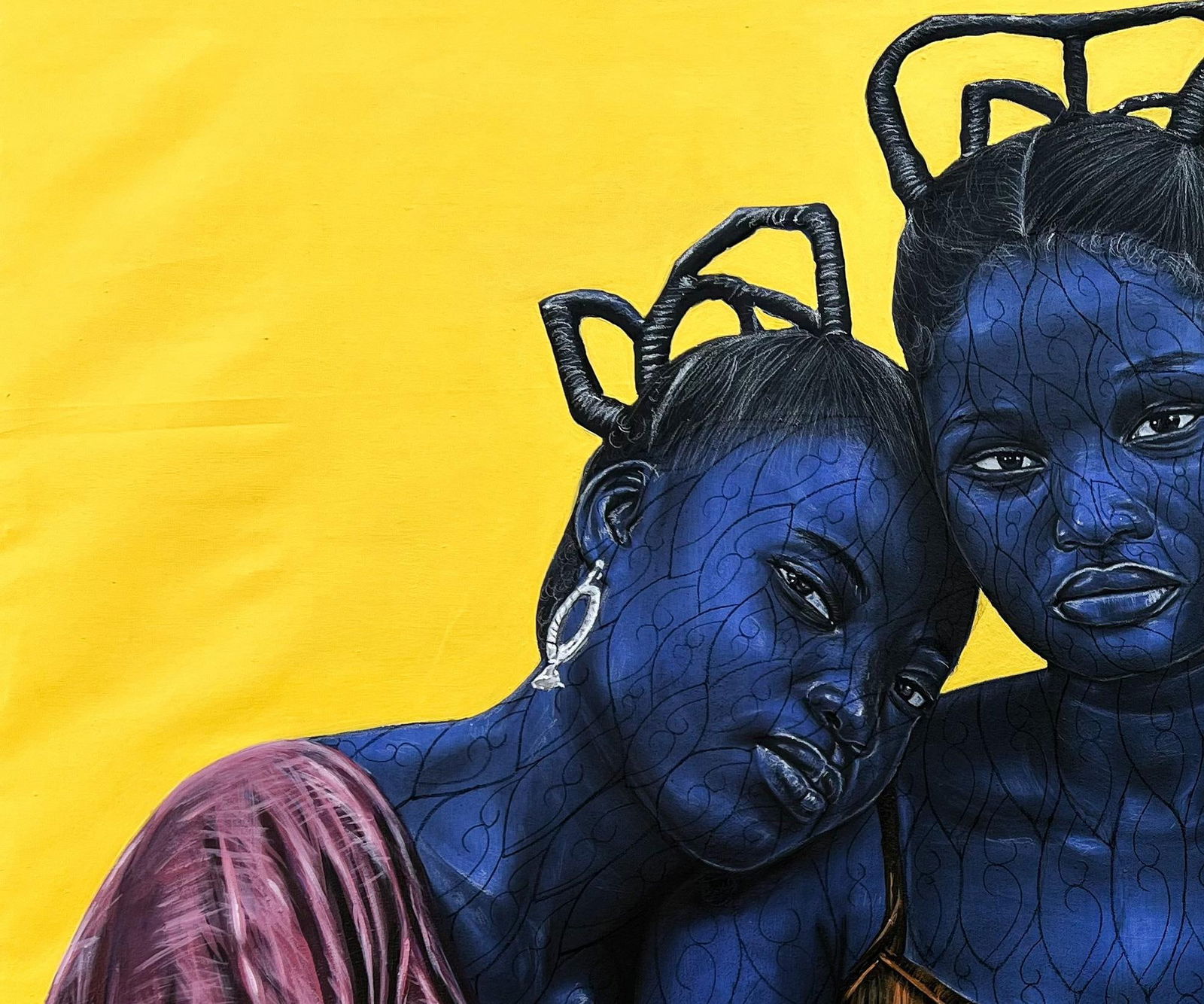 Taiwo Odejinmi, Love Between Friends - 21st Century, Contemporary, Figurative, Portrait, Women, 2024 - 12