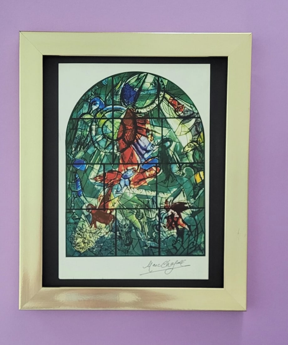 Marc Chagall Jerusalem Windows + Signed Mounted and Framed + After the Gouache (1 of 5)