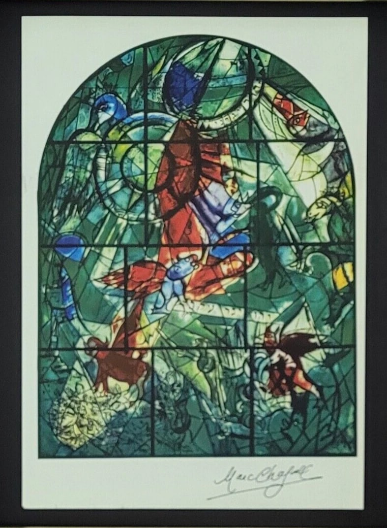 Marc Chagall Jerusalem Windows + Signed Mounted and Framed + After the Gouache - 2