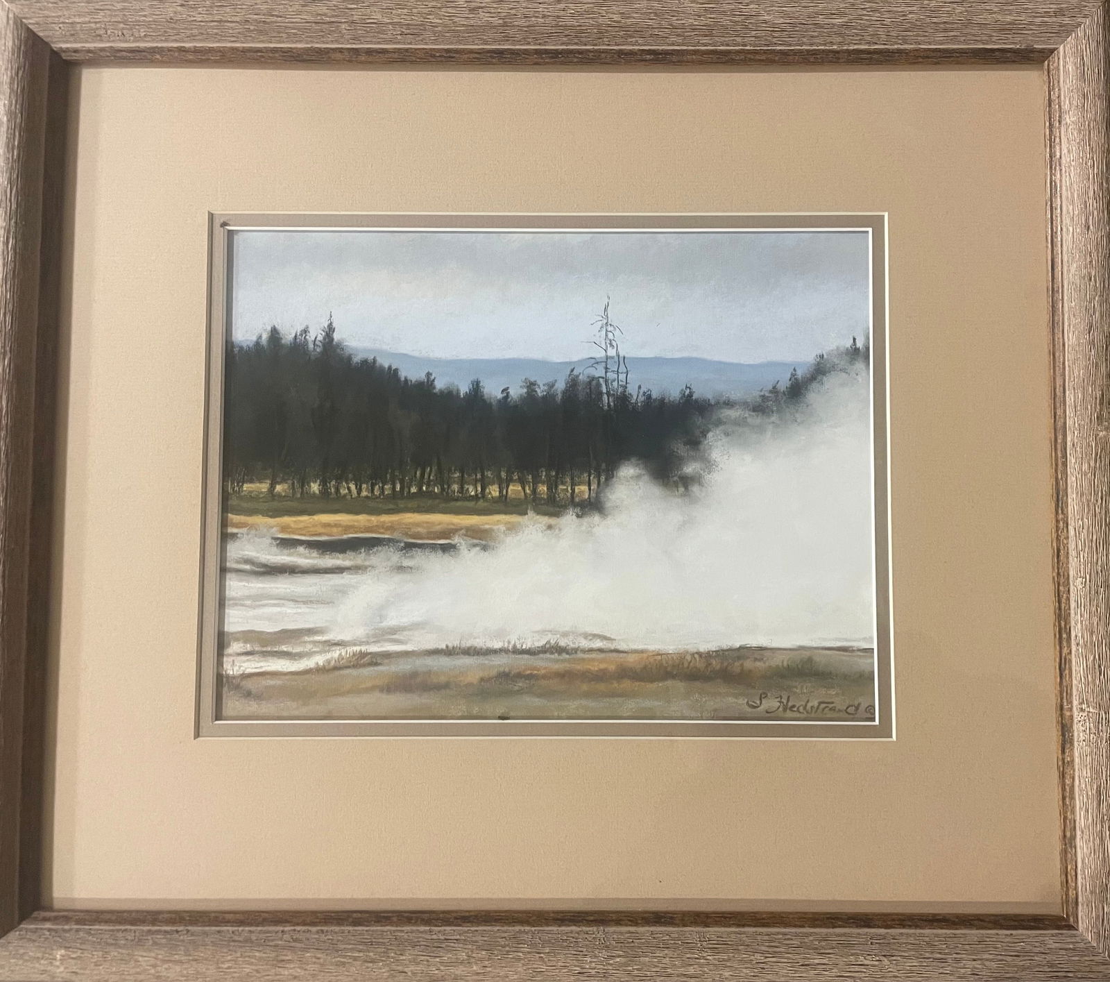 Steam and Hotpots (Untitled): Artist: Susan HedstrandTitle:Steam and Hotpots (Untitled)Description:Set of 2 Gouache paintings under glass. Susan Hedstrand is an American artist known for her etchings, watercolors, and pastels,