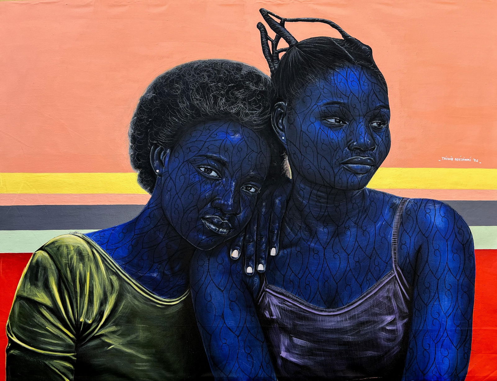 Taiwo Odejinmi, Me and You - 21st Century, Contemporary, Figurative, Portrait, Love Africa Women, - 11