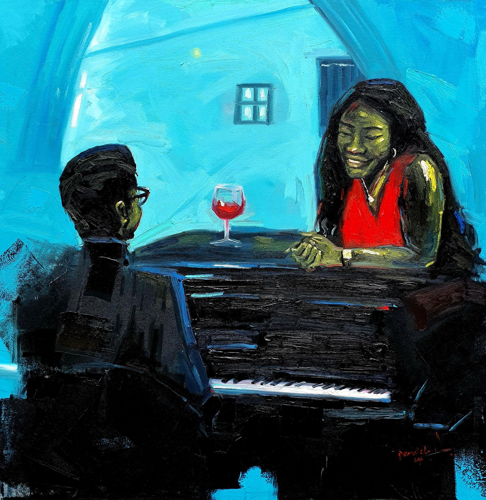 Ajegbomogun Damilola, Transition -21st Century, Contemporary, Figurative, Portrait, Men, Love, - 10