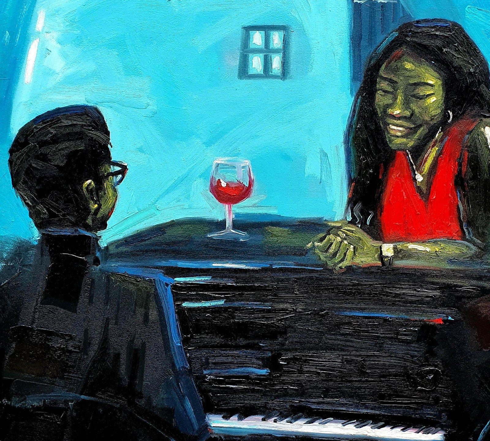 Ajegbomogun Damilola, Transition -21st Century, Contemporary, Figurative, Portrait, Men, Love, - 3