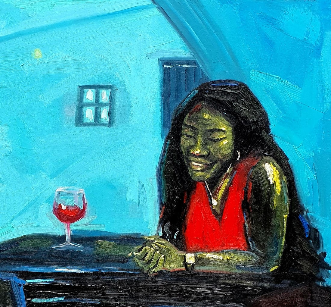 Ajegbomogun Damilola, Transition -21st Century, Contemporary, Figurative, Portrait, Men, Love, - 6