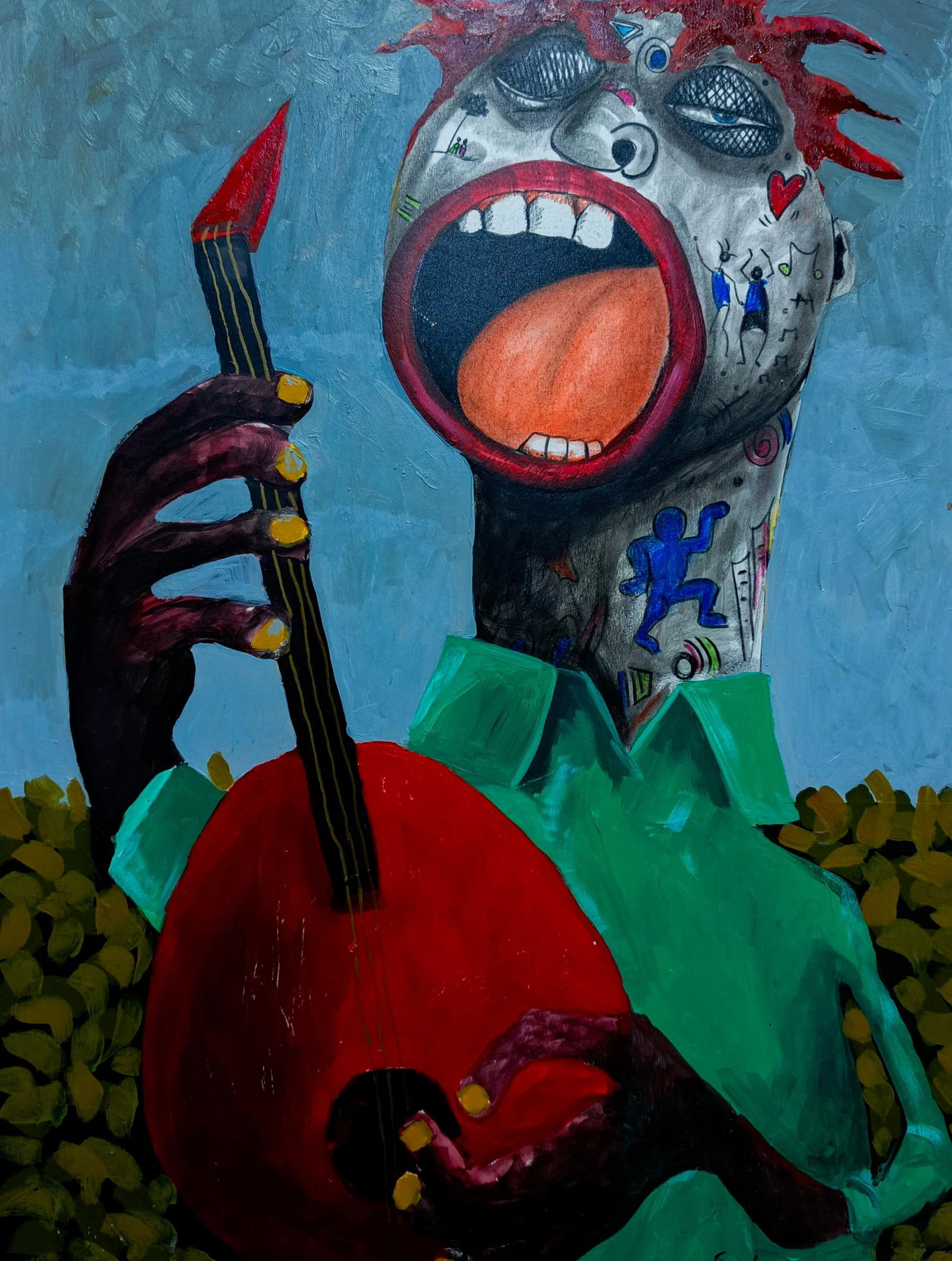 Fredrick Idele, Rhythm of Hope -21st Century, Contemporary, Neo-Expressionism, Mixed Media Music, - 8