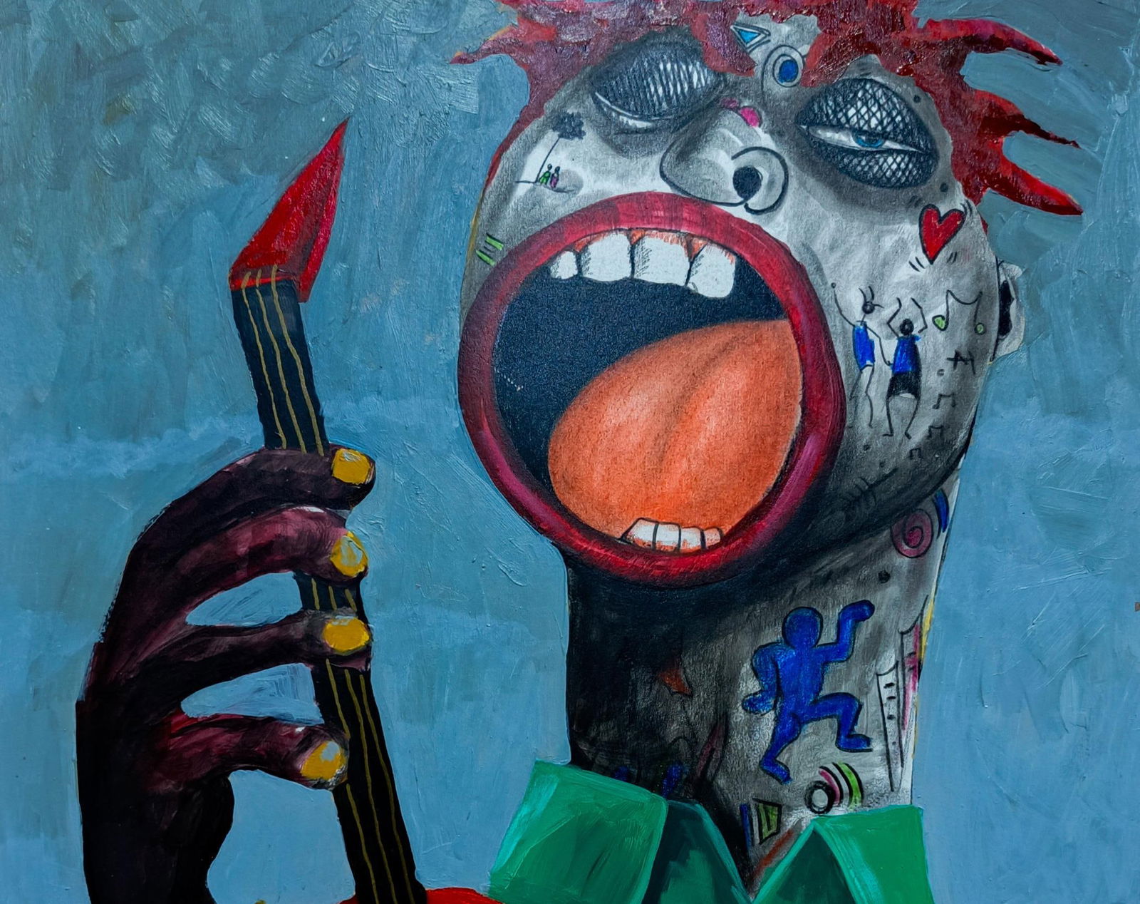 Fredrick Idele, Rhythm of Hope -21st Century, Contemporary, Neo-Expressionism, Mixed Media Music, - 5