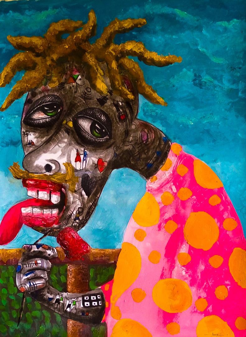 Fredrick Idele, Love Unrequited - 21st Century, Contemporary, Neo-Expressionism, Mixed Media, 2023 - 2