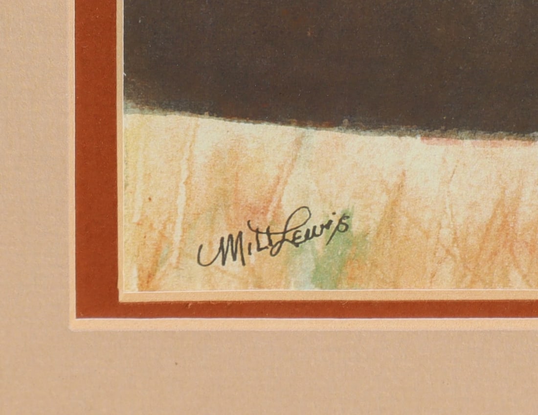 MILTON LEWIS Original watercolor painting Boot, Spur, Chaps, Ropes & Saddle - 5