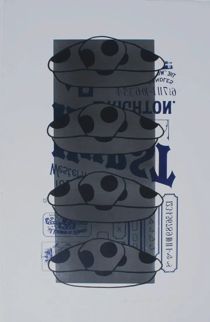 HARVEY DANIELS British Pop Art HATS 1964 Signed Lithograph 5/20 - 2