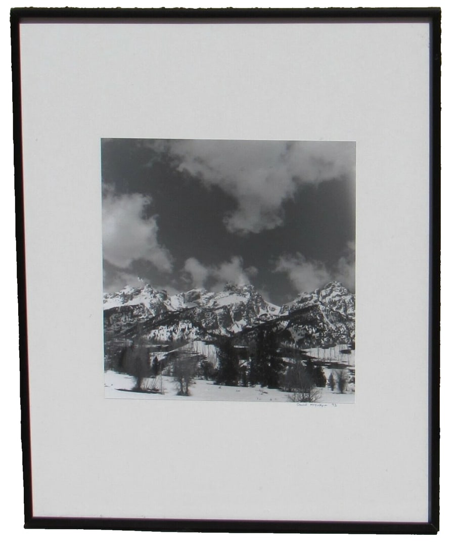 DAVID McINTYRE Signed Photograph of a Snowy Mountain Landscape 1993 (1 of 4)