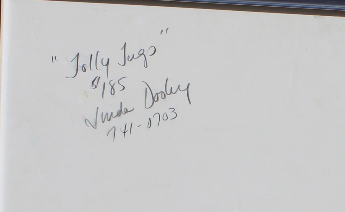 LINDA DOOLEY Modernist Mixed Media and Collage with Bottles "Happy Jugs" - 5